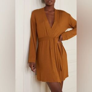 SKIMS Women's Robe in Rich Mustard